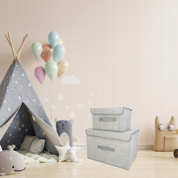 Складные текстильные контейнеры STORAGE BOX для одежды, обуви, 2 шт.