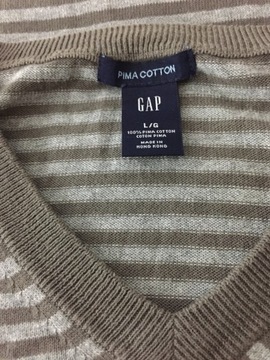 Gap sweter v-neck w paski L *PWB*