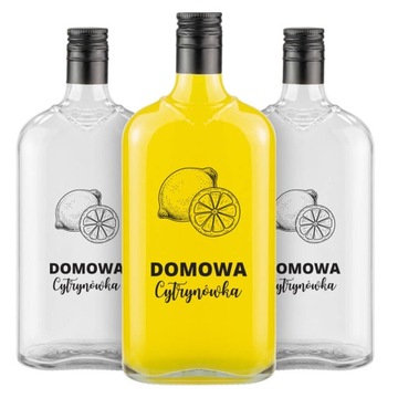 10x Butelki KLASYK 500ml nadruk DOMOWA CYTRYNÓWKA