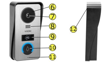 WIDEODOMOFON DOMOFON FULL HD 7" MENU PL CZYTNIK RFID DASZEK FURTKA + BRAMA