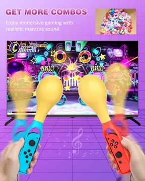 2 МАРАКСА ДЛЯ JOY-CON JOYCON NINTENDO SWITCH SAMBA