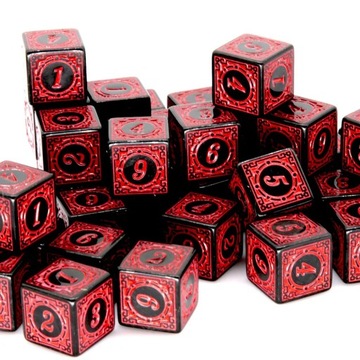 КОСТИ 1,6 СМ РПГ ХРАМ ПОЖАРА ШЕСТИГРАННЫЕ КОСТИ D6