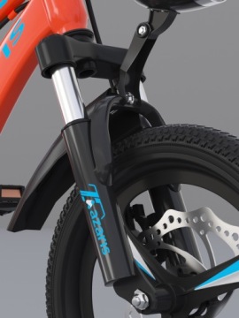 ДЕТСКИЙ ВЕЛОСИПЕД 12 ДЮЙМОВ, НАПРАВЛЯЮЩАЯ ДЛЯ ДИСКОВЫХ ТОРМОЗОВ, АМОРТИЗАТОР