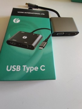 Адаптер Tradebit 6307 USB-C с HDMI и VGA O48