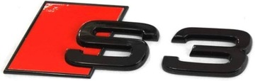 AUDI A3 S3 ZNAK ZNAKY LOGO ČERNÁ
