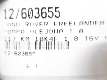 FREELANDER 1 POMPA OLEJU 1,8 16V BZV1036C