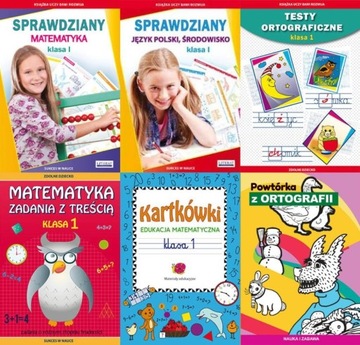 ZESTAW testów i sprawdzianów - 1 klasa - 6 książek