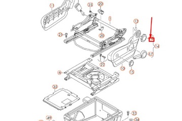 KNOFLÍK REGULACE PODPORA VAG VOLKSWAGEN CRAFTER 2006 2017 ORIGINÁLNÍ
