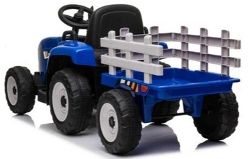 Traktor na akumulator z Przyczepką Pilot 137cm 12V Miękkie koła EVA