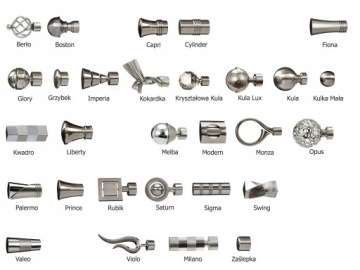 одинарный карниз 19 мм / 200 см модели LUXURY SILENT RINGS 6 ЦВЕТОВ на выбор