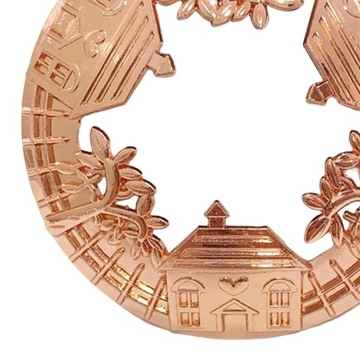 Świeca w stylu retro, pokrywka, osłona świecy, osłony, stop cynku, złoty