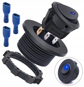 PRZELACZNIK PANELOWY WLACZNIK SPST LED 12V 20A NIE