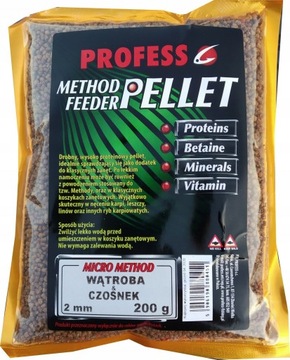 PELLET DO METODY PROFESS 2mm WĄTROBA CZOSNEK
