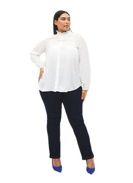 TUNIKA BIAŁA KOSZULA PEREŁKI ZIZZI PLUS SIZE 916A 48