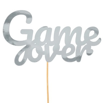Topper Na Tort Panieński Ozdobny Napis Game Over