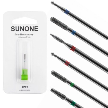 4 +2 Алмазная фреза SUNONE, цилиндр, конус, шаровое острие