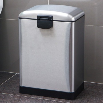 Контейнер для мусора из нержавеющей стали с педалью, 12 л.