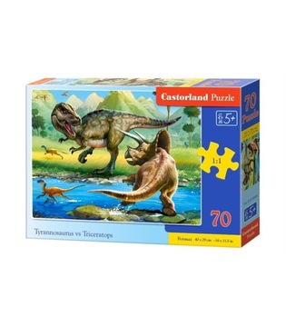 DINOZAURY Puzzle z dinozaurami 70 el. Układanka