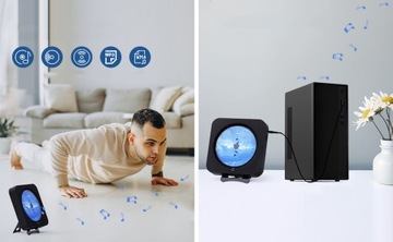 ПОРТАТИВНЫЙ CD-ПЛЕЕР ДЛЯ НАСТЕННОГО КРЕПЛЕНИЯ И НАСТОЛЬНОЙ ПОДСТАВКИ С ДИСТАНЦИОННЫМ УПРАВЛЕНИЕМ
