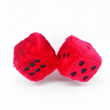 ПЛЮШЕВЫЙ КУБ ДЛЯ АВТОМОБИЛЯ КРАСНЫЙ КУЛОН С ЗЕРКАЛОМ НА ОКНЕ