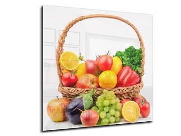 dekor szkło panel hartowany HD 60x60 owoce