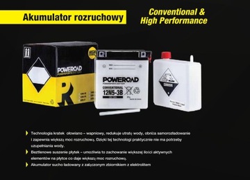 AKUMULATOR POWEROAD 12V 4AH/40A CB4L-B