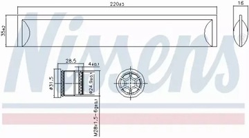 NISSENS 95554 SUŠIČ KLIMATIZACE