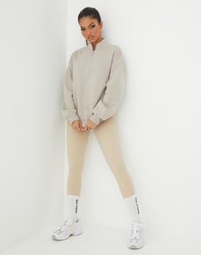 D30757 NELLY TREND __Y06 БЕЖЕВЫЙ СВИТШОТ НА МОЛНИИ__XS