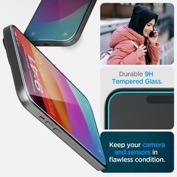 ЗАКАЛЕННОЕ СТЕКЛО ДЛЯ IPHONE 15 CLEARSPIGEN GLAS.TR 