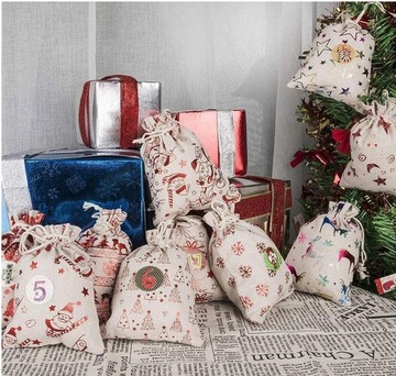 АДВЕНТ-КАЛЕНДАРЬ, НАКЛЕЙКИ НА ПОДВЕСНЫЕ СУМКИ своими руками