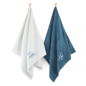 ZWOLTEX НАБОР ПОЛОТЕНЦЕВ ДЛЯ МУЖА И ЖЕНЫ С ВЫШИВКОЙ