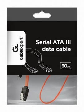 Kabel SATA 3 Gembird HDD SSD prosty 30cm zatrzask