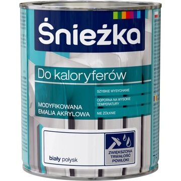 FARBA DO KALORYFERÓW I GRZEJNIKÓW 0,75L ŚNIEŻKA !!