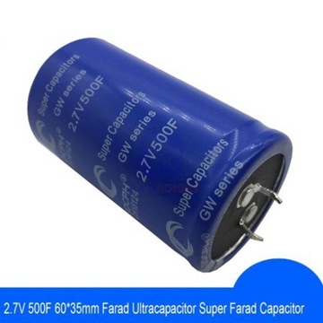 Niebieski Super Farad 2,7 V 500F