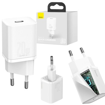 Ładowarka sieciowa Baseus UNIWERSALNA USB TYP-C 3000mA 5V Biała