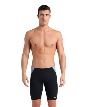 Spodenki treningowe Arena STARFISH SWIM JAMMER BLACK-WHITE MULTI 100