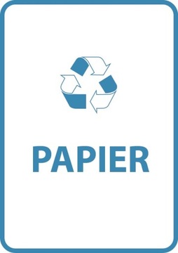 Naklejka PAPIER na kosz na śmieci, Segregacja odpadów