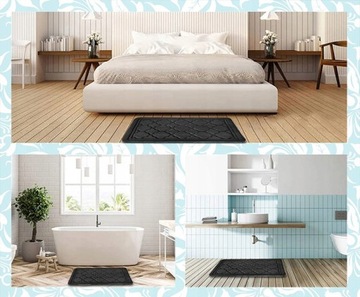 DYWANIK ŁAZIENKOWY MIĘKKI CHŁONNY ANTYPOŚLIZGOWY 50 x 80 CM