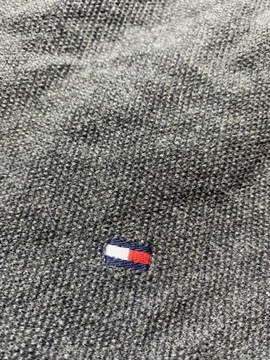 Tommy Hilfiger ORYGINAL SZARY BAWEŁNIANY SWETER L