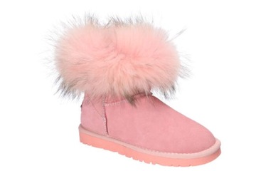 B054 ŚNIEGOWCE EMU BUTY ZIMOWE SKÓRZANE FUTRO P 39