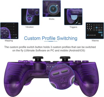 8BitDo Pro 2 Bluetooth-геймпад, фиолетовый