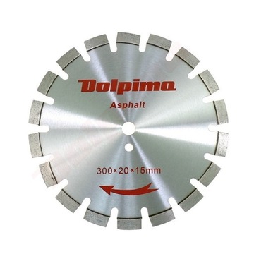 TARCZA DIAMENTOWA ASFALT 300 MM ŚR 20 MM 15 X 3,0