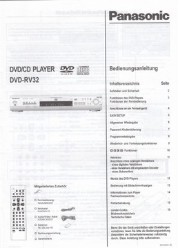 INSTRUKCJA OBSŁUGI DVD RV-32 PANASONIC