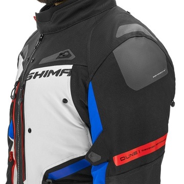 Kurtka tekstylna motocyklowa SHIMA DUNE GREY BLUE BLACK męska GRATISY