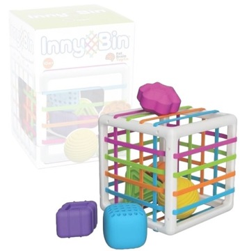 FAT BRAIN TOYS SORTER ELASTYCZNA KOSTKA INNYBIN KOLOROWE KSZTAŁTY