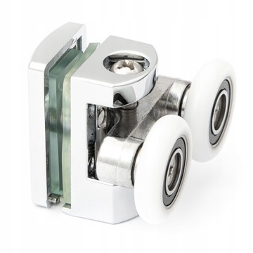 PODWÓJNE SOLIDNE ROLKI ROLKA METALOWA DO KABINY PRYSZNICOWEJ GÓRNA 25MM 8MM