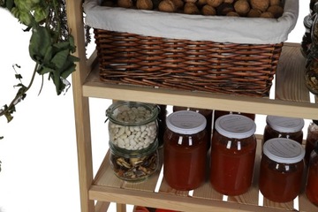 Деревянная полка для кладовки LS 7 полок Нат