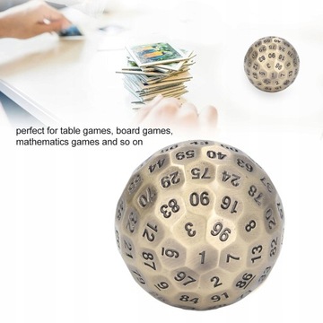 ЛАТУННЫЕ КОСТИ DICE D100 RPG + КЕЙС