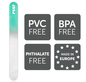 Стеклянная детская пилочка для ногтей, футляр REER