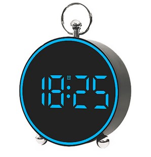 BUDZIK LED ELEKTRONICZNY CYFROWY TEMPERATURA GODZINA ALARM REGULACJA